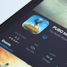 Screen Displaying PUBG Mobile Game in the App Store